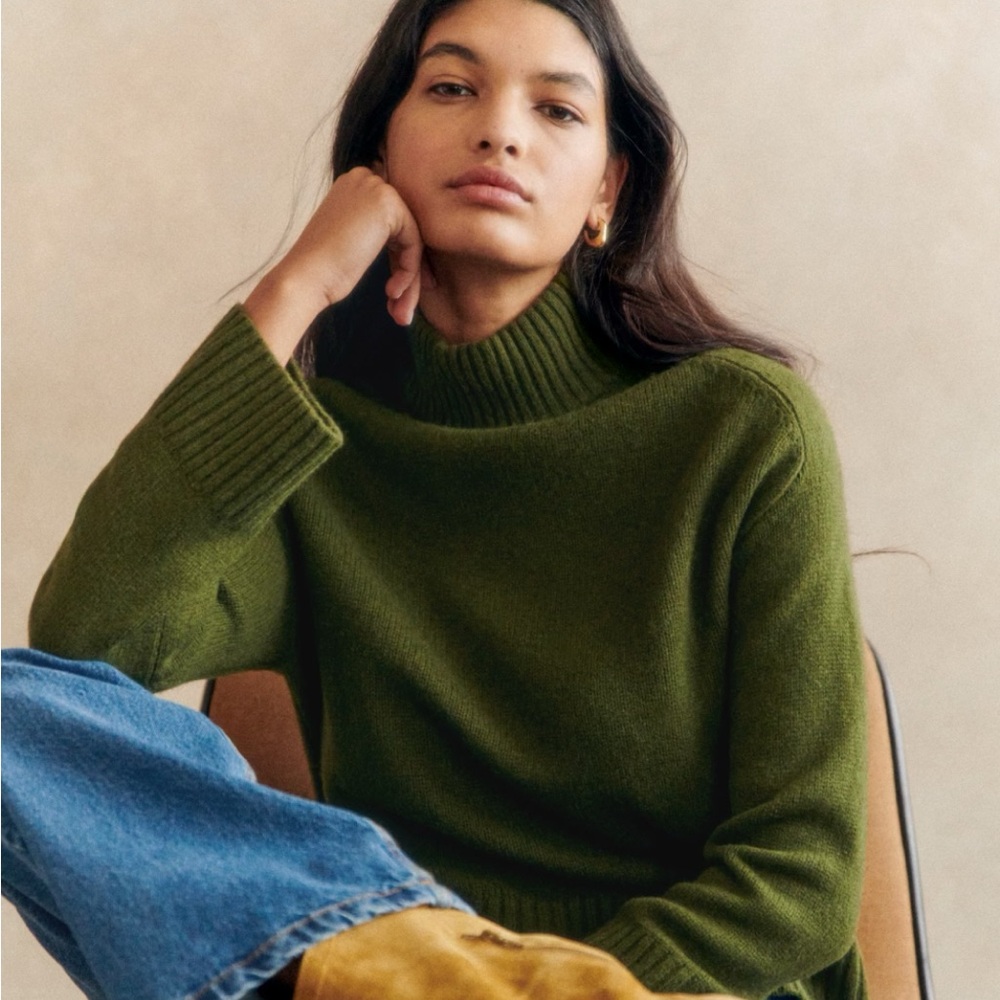Sezane Lauren Jumper Perfect Green - Size M